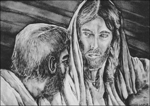 cHRIST AND PETER CONFRONTATION