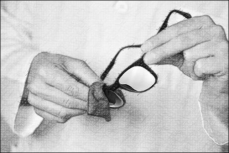 cleaning glasses