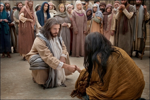 christ, woman caught in adultery